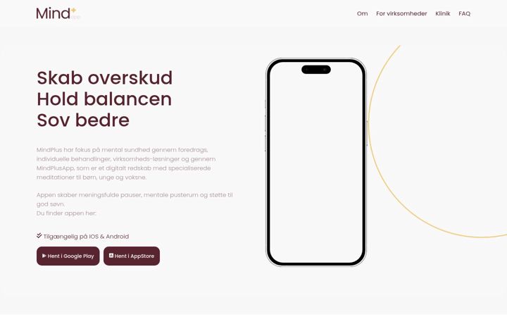Capture d'écran de mindplusapp.dk