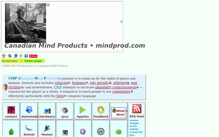 Screenshot of mindprod.com