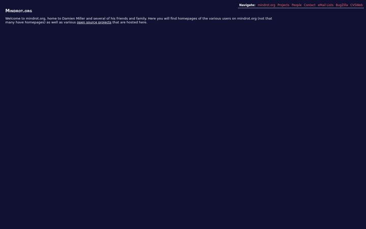 Screenshot of mindrot.org