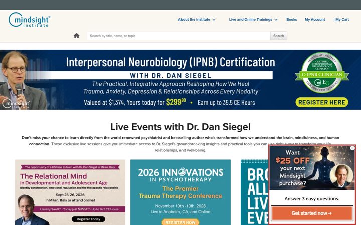 Screenshot of mindsightinstitute.com