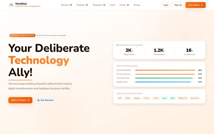 Screenshot of mindstick.com
