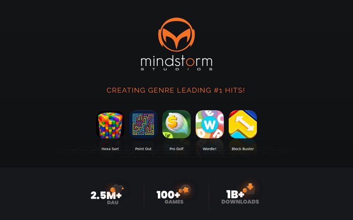 Screenshot of mindstormstudios.com