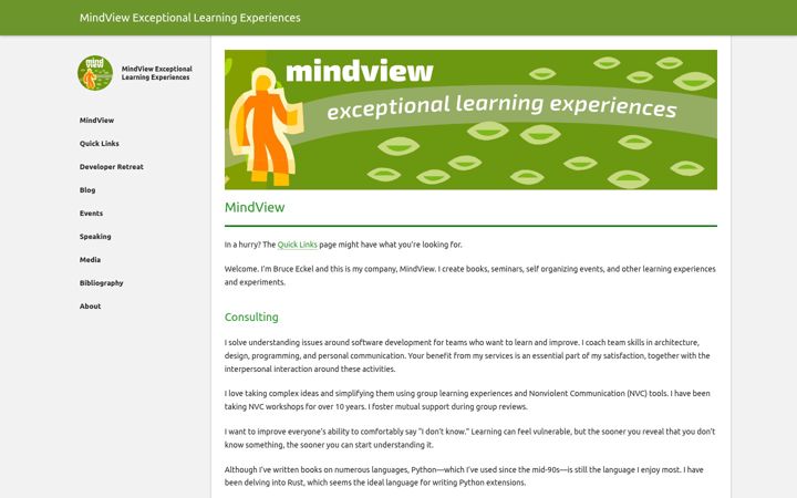 Screenshot of mindview.net