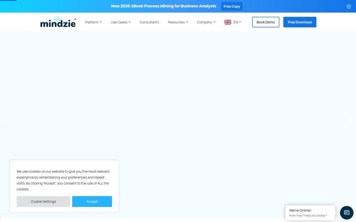 Screenshot of mindzie.com