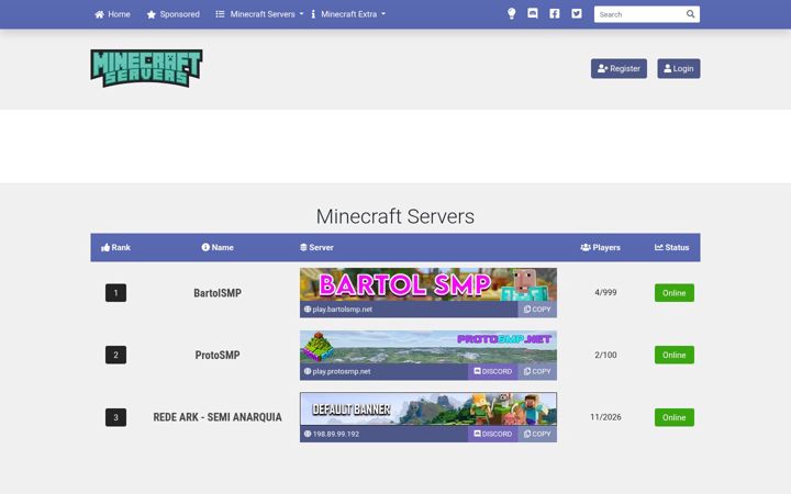 Screenshot of minecraft-servers-list.org