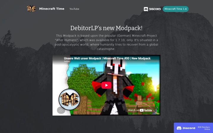 Screenshot of minecraft-time.com