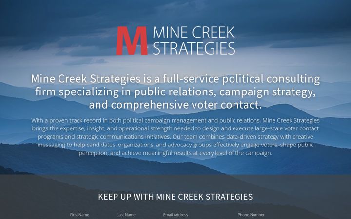 Screenshot of minecreekstrategies.com