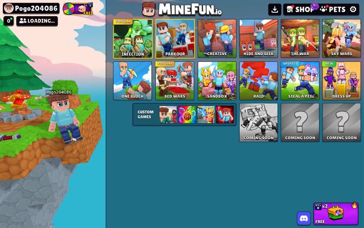 Screenshot ta' minefun.io