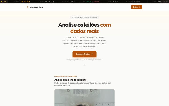 Screenshot of mineirandojoias.com