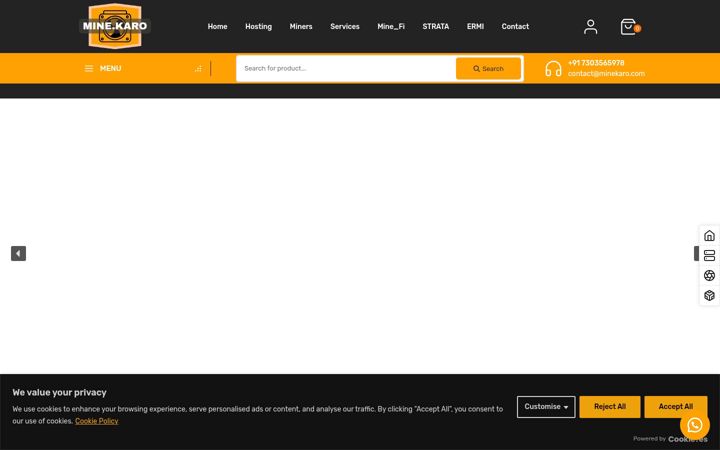 Screenshot of minekaro.com