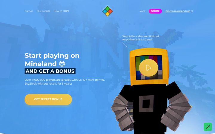 Screenshot of mineland.net