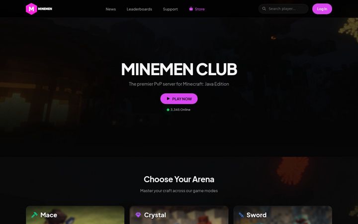 Screenshot of minemen.club