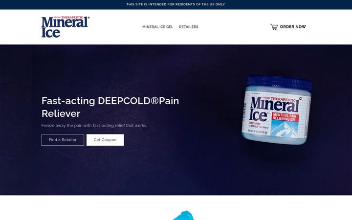 Screenshot of mineralicebrand.com