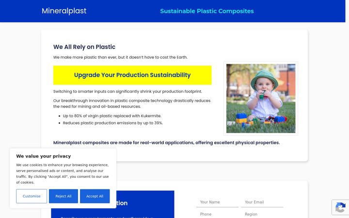 Screenshot of mineralplast.com
