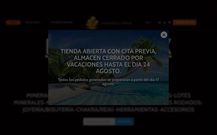 Screenshot of mineralprix.com