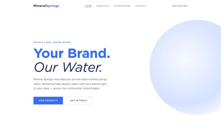 Screenshot of mineralsprings.com