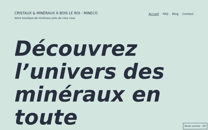 Screenshot of mineraux-company.com