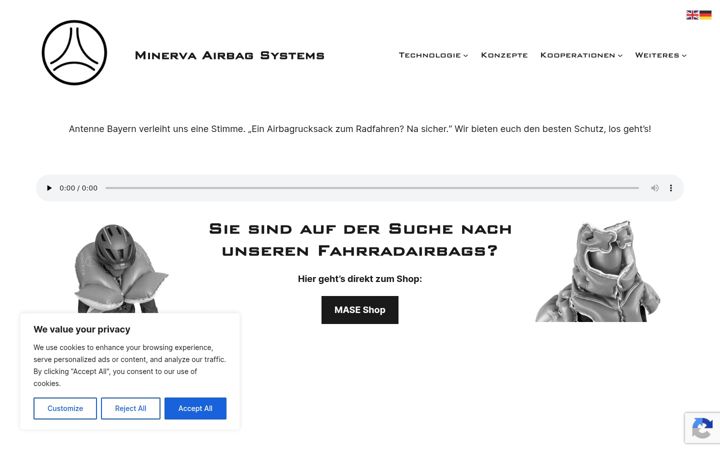 Screenshot of minerva-as.com