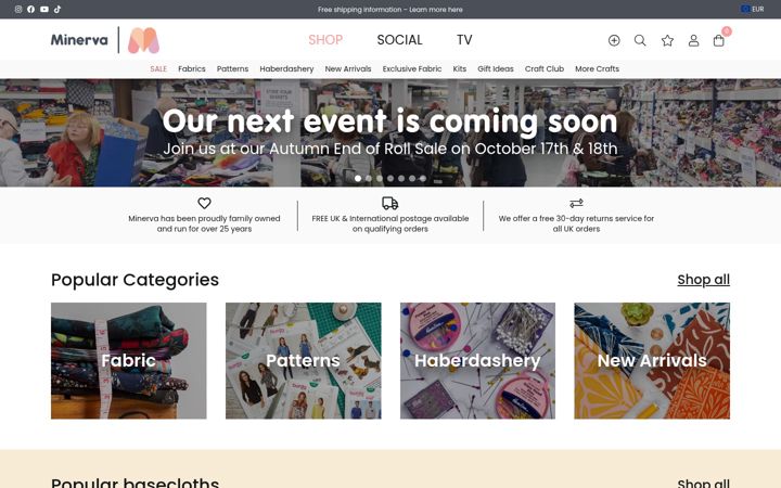 Screenshot of minerva.com