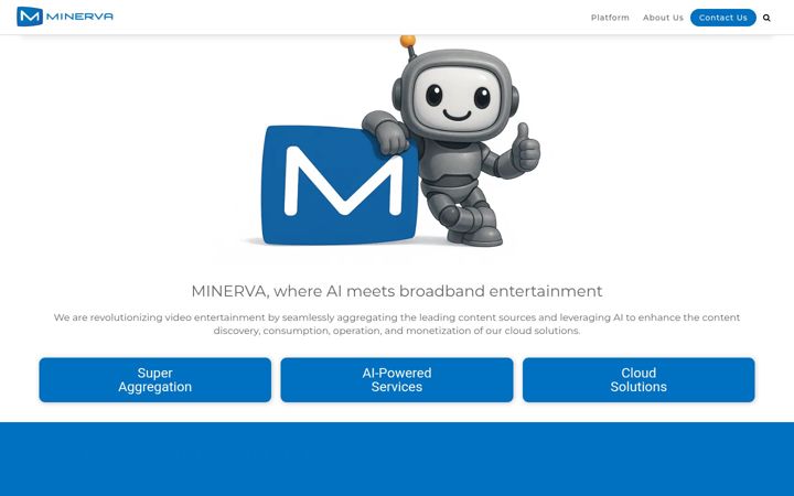 Screenshot of minervanetworks.com