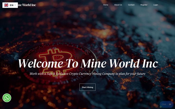 Screenshot of mineworldinc.com