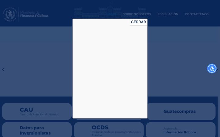 Screenshot of minfin.gob.gt