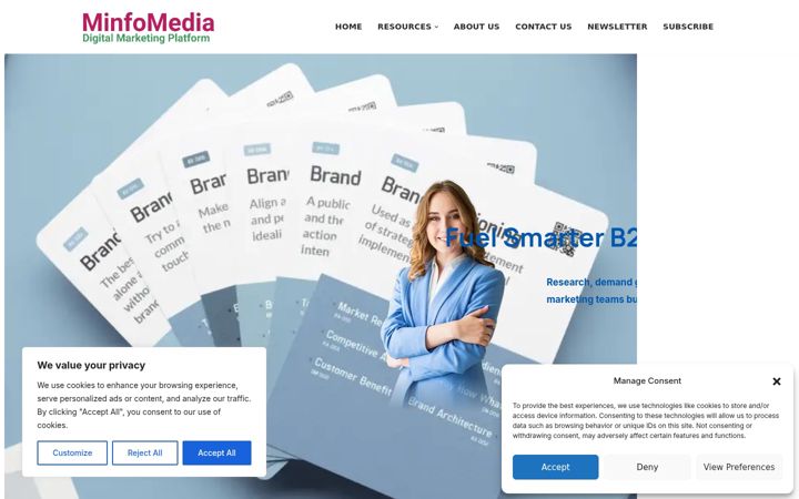 Screenshot of minfomedia.com