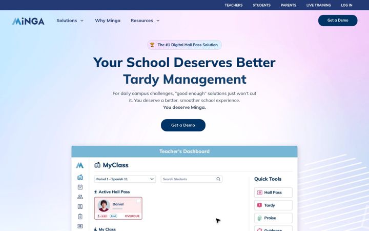 Screenshot of minga.io