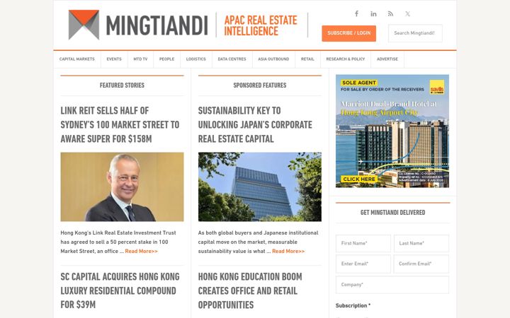 Skærmbillede af mingtiandi.com