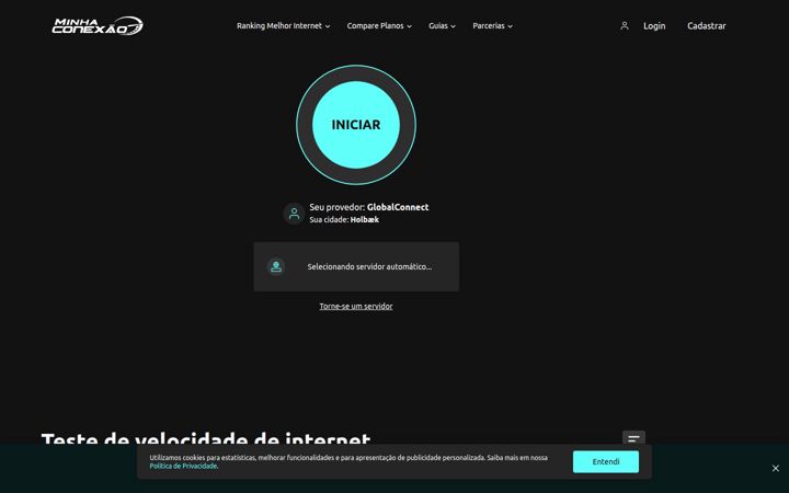 Screenshot of minhaconexao.com.br