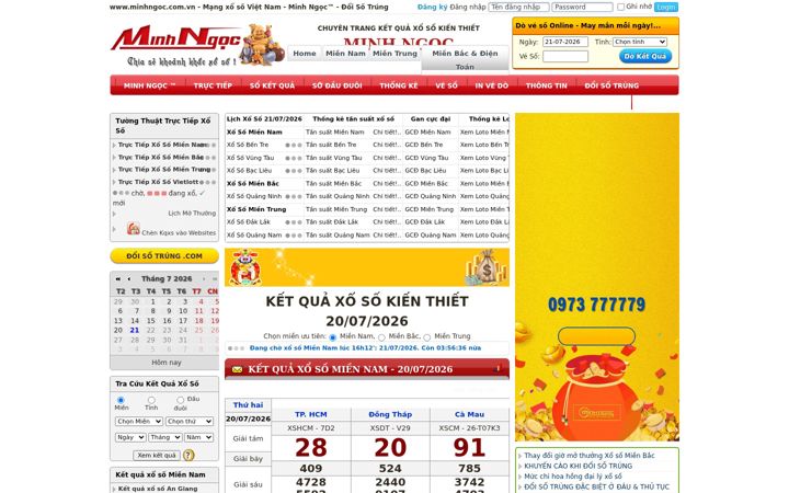 Screenshot of minhngoc.com.vn