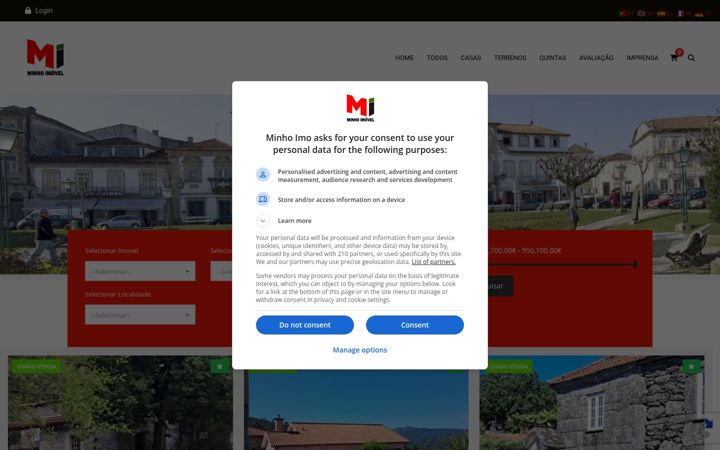 Screenshot of minhoimo.com