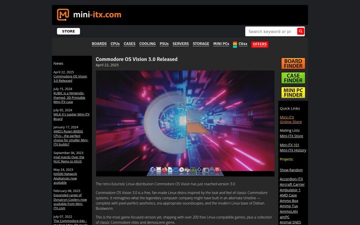 Screenshot of mini-itx.com