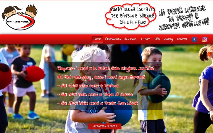Screenshot of mini-minirugby.it