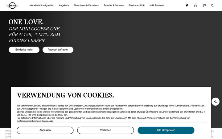 Screenshot of mini.at