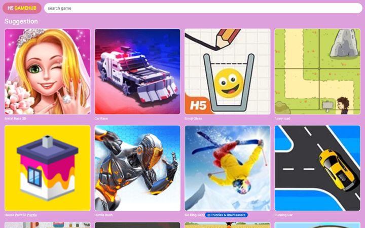 Screenshot of mini5games.com
