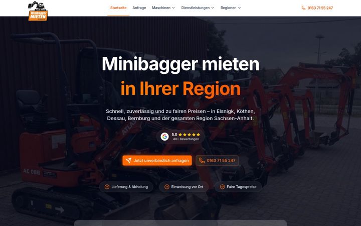 Screenshot of minibagger24.com