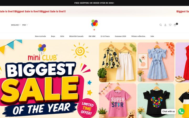 Screenshot of miniclub.com.pk
