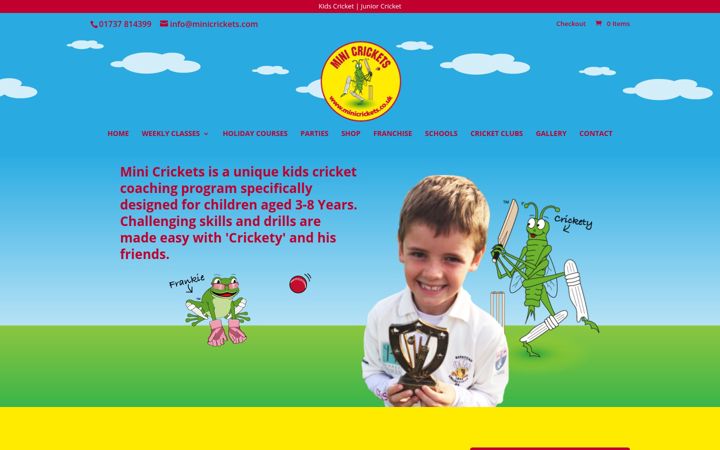 Screenshot of minicrickets.com