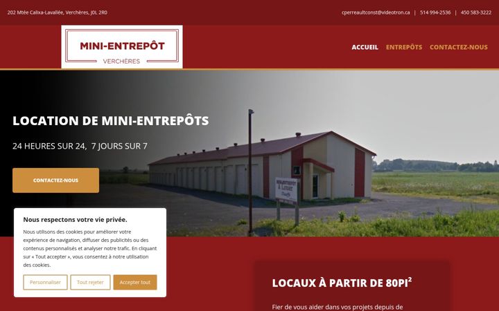 Screenshot of minientrepotvercheres.com
