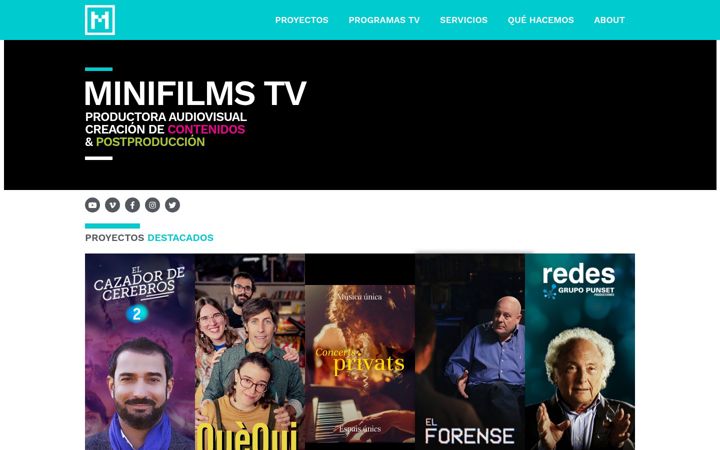 Screenshot of minifilmstv.com
