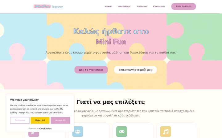 Screenshot of minifuntogether.com