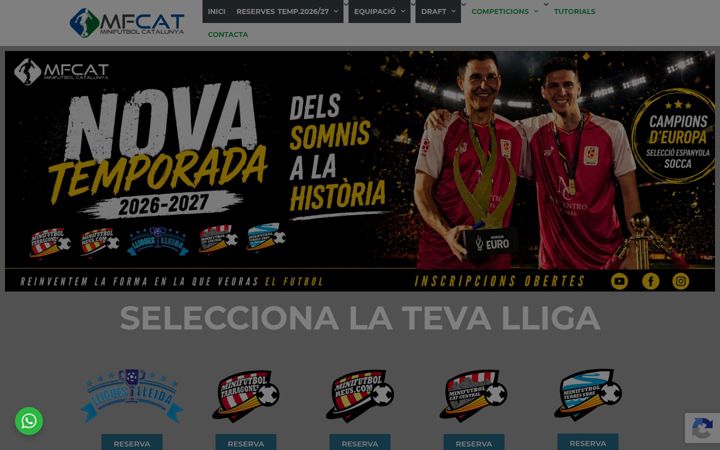 Screenshot of minifutbolcatalunya.com