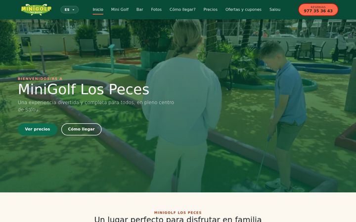Screenshot of minigolfsalou.com