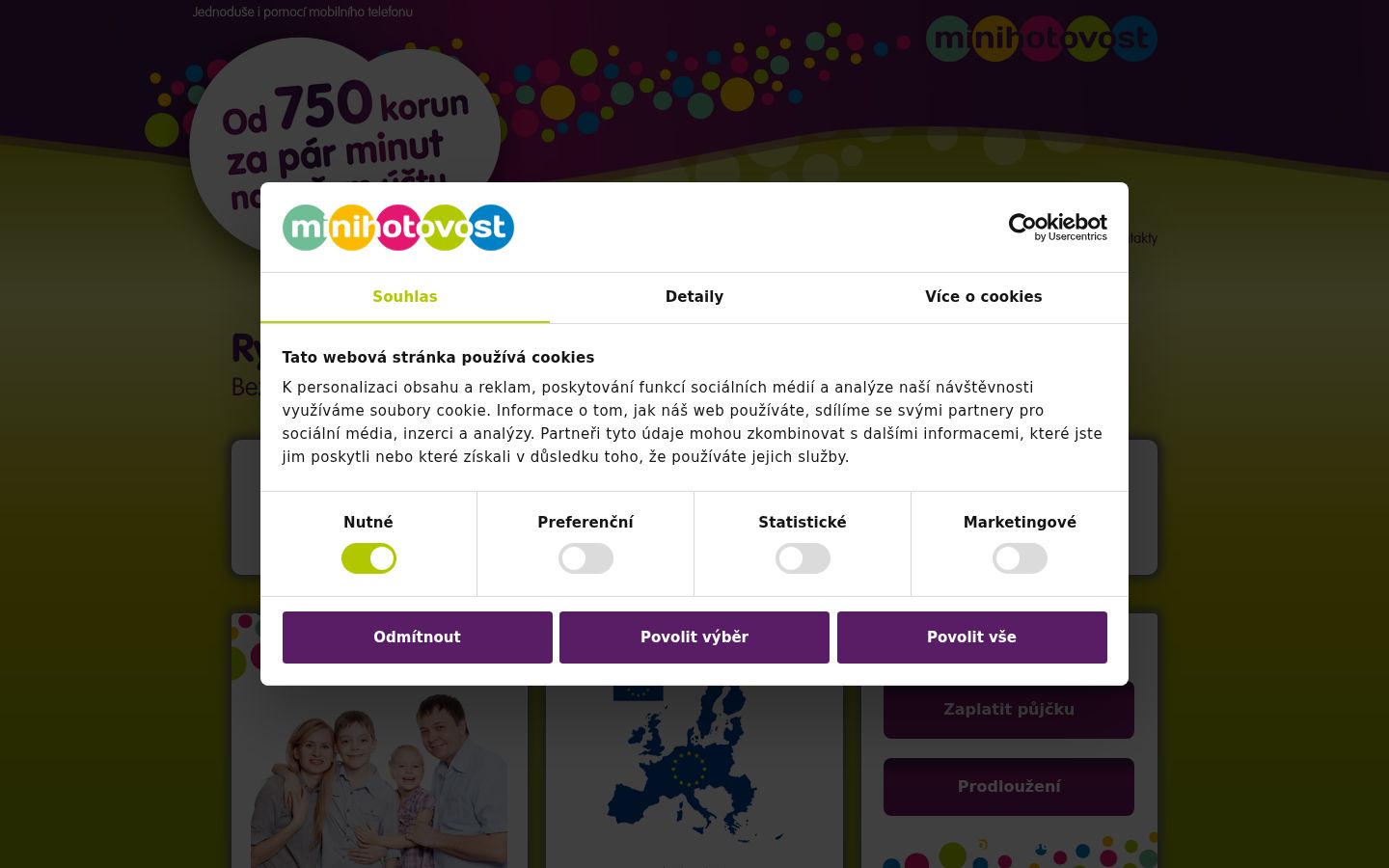 Captură de ecran a bannerului de consimțământ afișat înainte de orice interacțiune