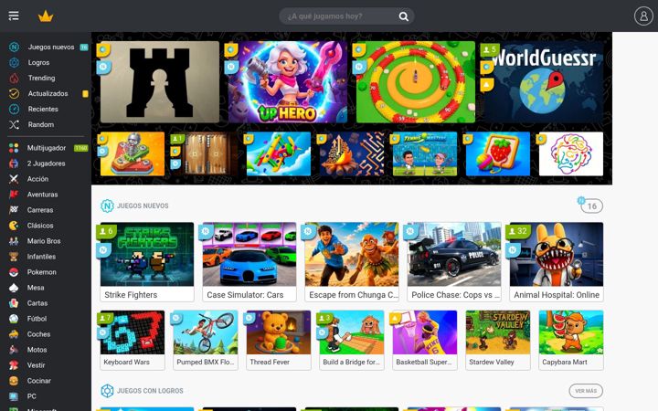 Screenshot of minijuegos.com