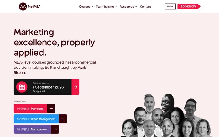 Screenshot of minimba.com