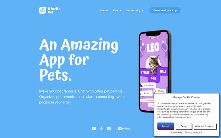 Screenshot of minimepet.com