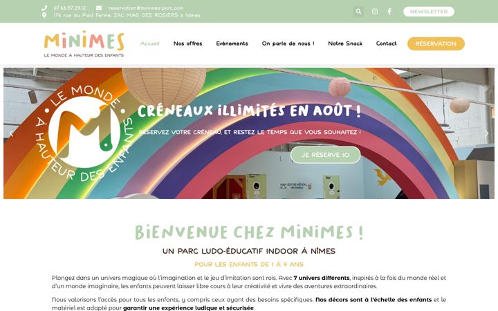 Screenshot of minimes-parc.com