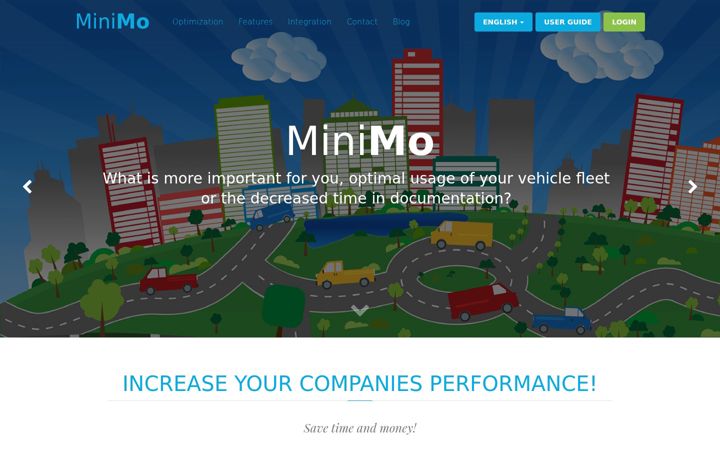 Screenshot of minimo-logistics.com
